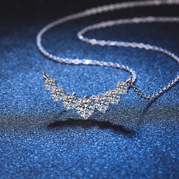Sterling silver pendant 1.7 carat D color moissanite necklace - Image 4