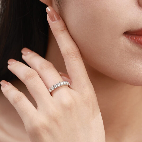 Sterling silver 18k gold plated moissanite ring - Image 2