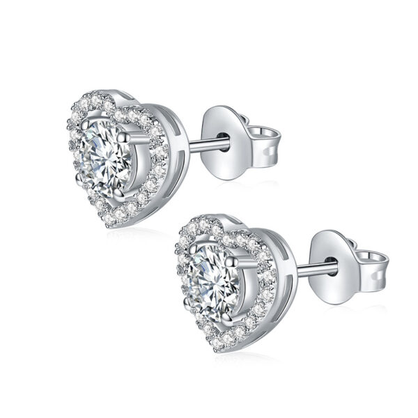 Sterling silver D-color moissanite earrings - Image 5