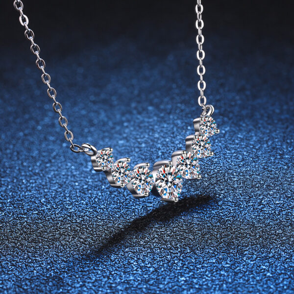 Sterling silver pendant 1.7 carat D color moissanite necklace - Image 3