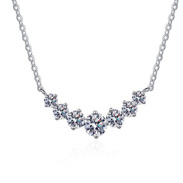Sterling silver pendant 1.7 carat D color moissanite necklace