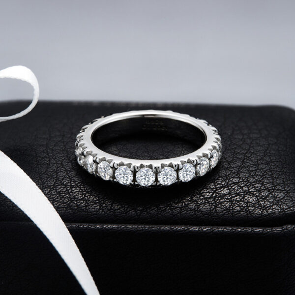 Sterling silver 18k gold plated moissanite ring