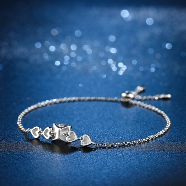Moissanite sterling silver bracelet - Image 4