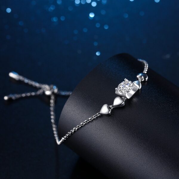 Moissanite sterling silver bracelet - Image 3