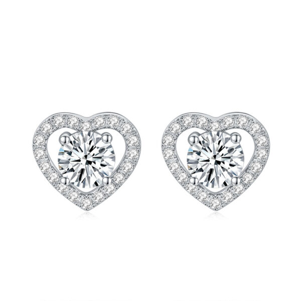Sterling silver D-color moissanite earrings - Image 6