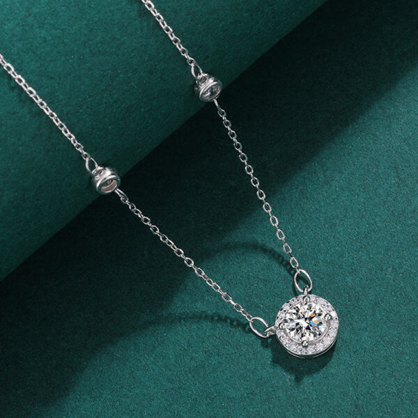 Sterling silver moissanite star point necklace - Image 4