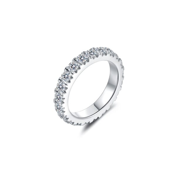 Sterling silver 18k gold plated moissanite ring - Image 3