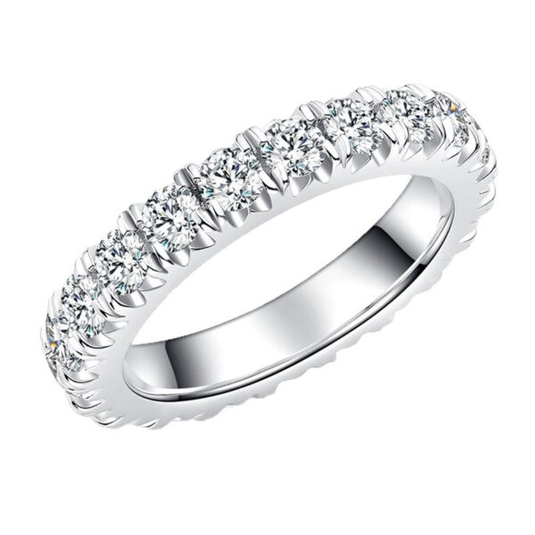 Sterling silver 18k gold plated moissanite ring - Image 5